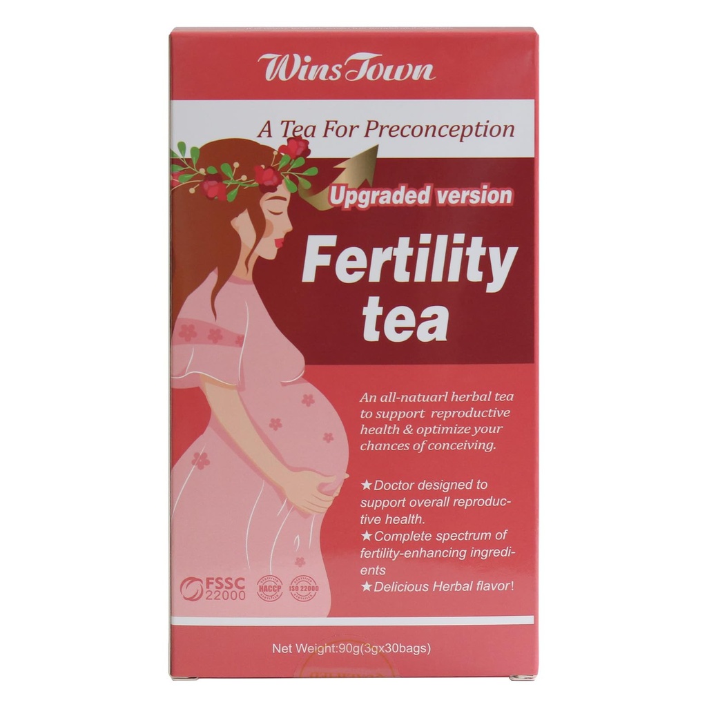 Thé de fertilité pour les femmes préconception, soutient l'ovulation, la conception et l'équilibre hormonal, 30 sachets de thé