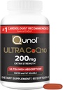 Qunol CoQ10 200mg Softgels, Ultra CoQ10 - Suppléments de Coenzyme Q10 à haute absorption - Supplément antioxydant pour la santé vasculaire et cardiovasculaire et la production d'énergie, 90 Compte