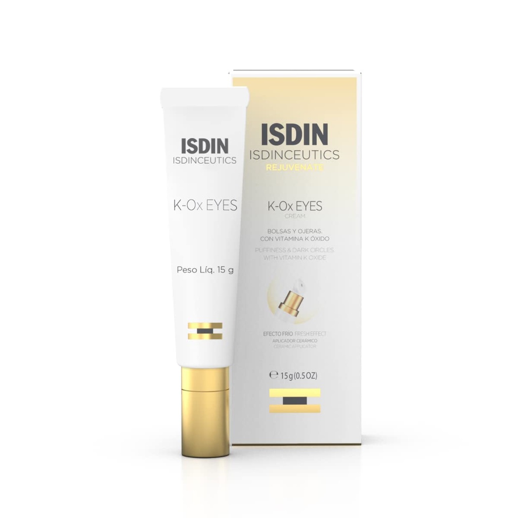 ISDIN Isdinceutics K-Ox Eyes - Riche Vitamine K Oxide Eyeux Crème pour Cercles Ténébreux et Rejeunissement sous-oeil, 0,5 OZ
