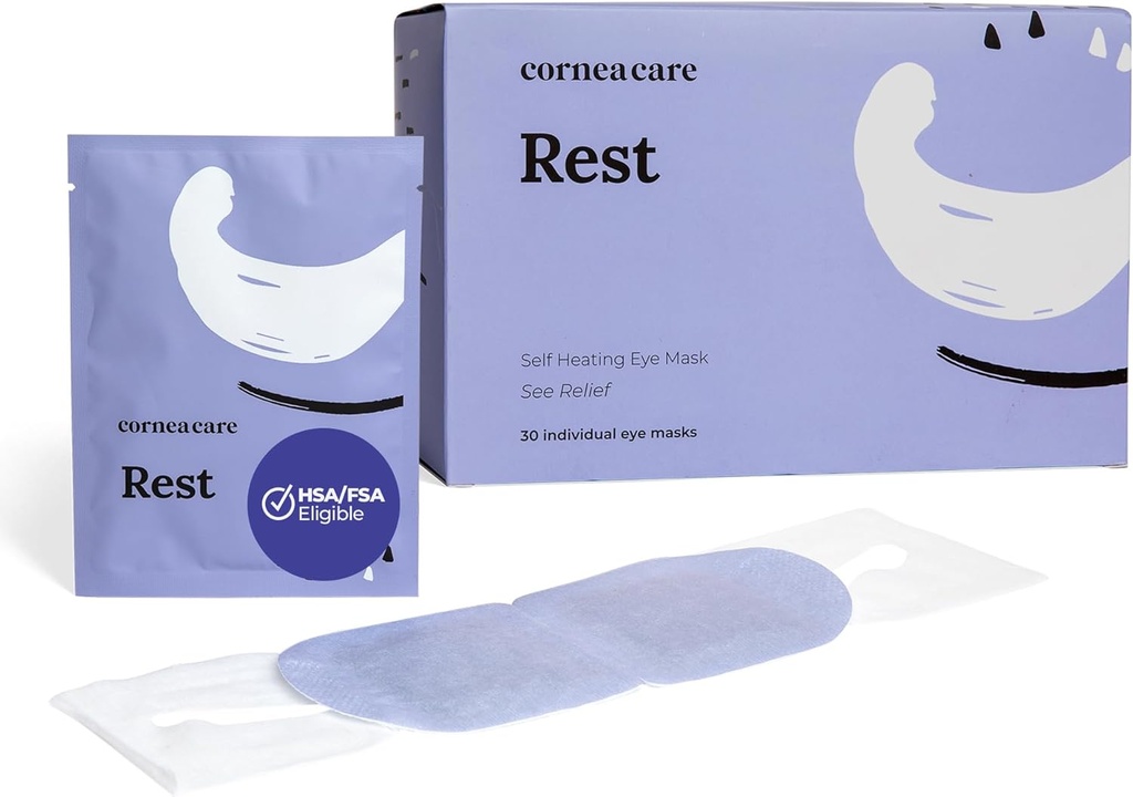 CorneaCare Repos: Compresseur de chaleur auto-chauffant pour les yeux secs