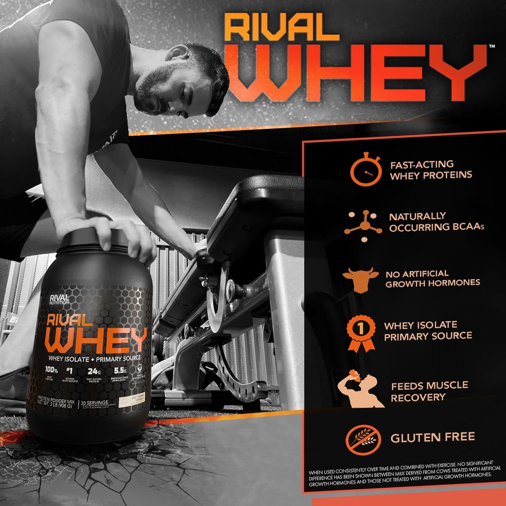 Rival Nutrition Rival Whey – Céréales fruitées, 5 livres