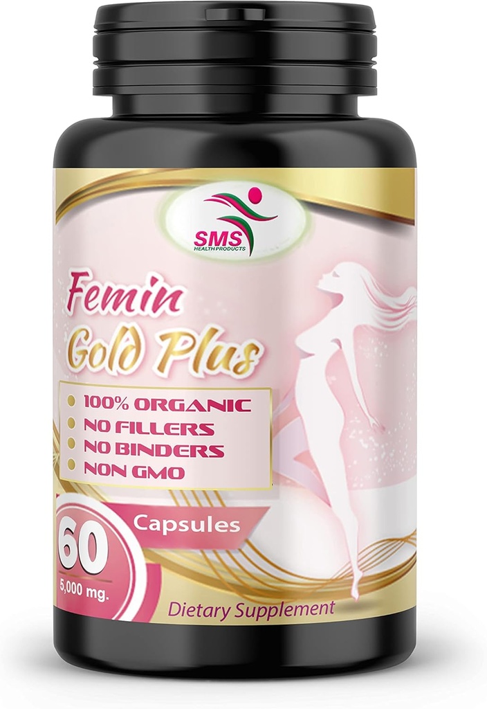 SMS Pueraria Mirifica Daily 1000mg Capsules biologiques naturelles - pour hommes, femme, transsexuel, Veggie 60 Capsules