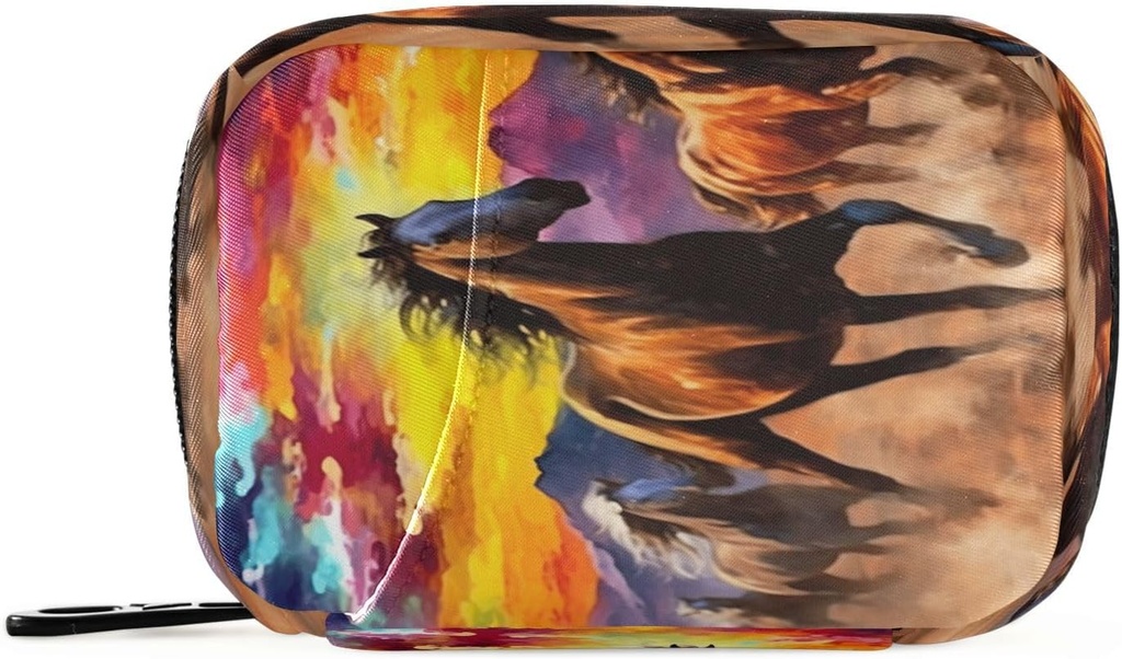 Horse Pill Organizer Case Portable Weekly Daily Pill Case Bag Organizer with Zipper for Supplements Medicine Travel Family Business