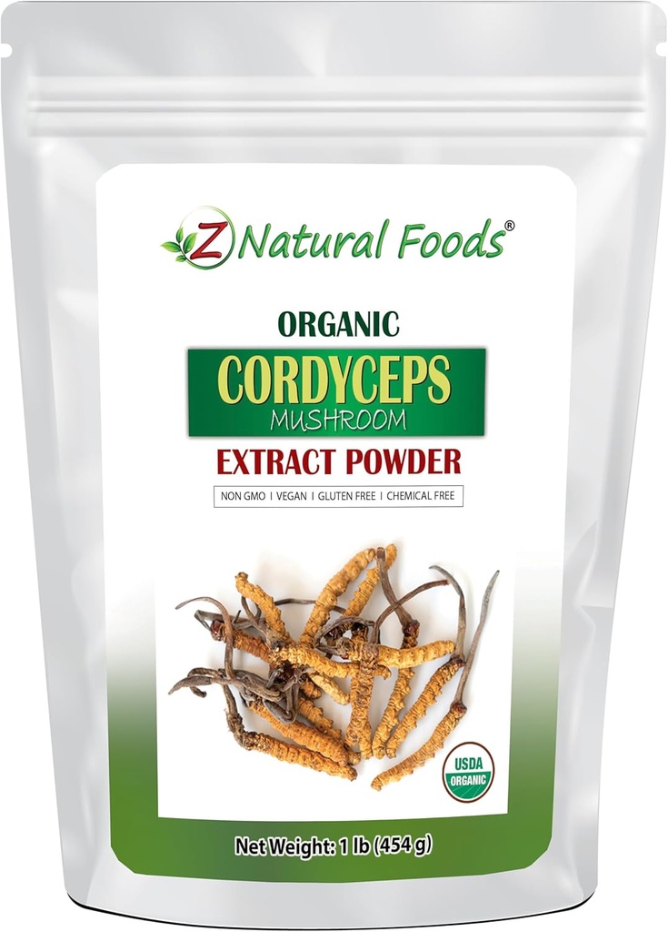 Z Aliments naturels Cordyceps organiques Extrait de champignons Poudre