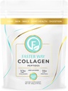 Façon plus rapide - Peptides de collagène - 12g Collagène hydrolysé + 11g Protéines par portion - Cheveux, peau et ongles - Acides aminés - Gras - Sans sucre, sans gluten et sans lait - Poudre non aromatisée -30 portions