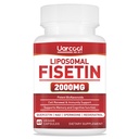 Supplément de fisétine 2000mg pour le vieillissement en santé et la longévité, la santé de la peau, le cerveau - sans soja, végétarien - 60 Softgels