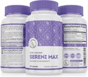 SERINI-MAX - Supplément de soutien d'humeur 5-HTP + Calcium - Supporte l'état d'esprit calme et pacifique - Boost Sérotonin, 5HTP 200mg pour la gestion du stress et les suppléments de soutien du sommeil - 60 Capsules