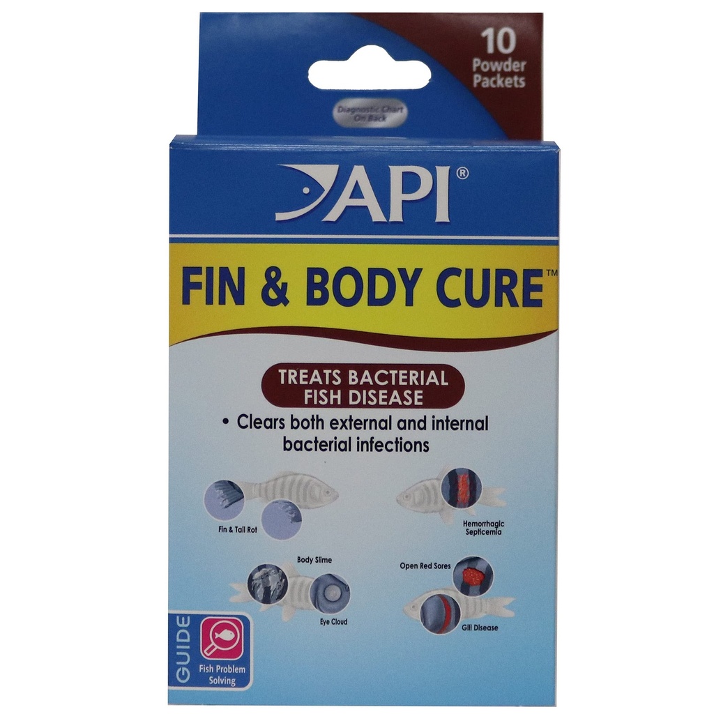 API FIN & BODY CURE Poudre de poisson d'eau douce Médicament Boîte de 10 mois