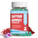 Saffron Supplements Gummies, Saffron Extract for Positive Mood & Calm Nerve, Boost Energy, with Garcinia Cambogia, Vitamin A, B12, Rhodiola Rosea - 60 Gummies