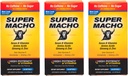Supplément diététique super macho avec des vitamines Zinc et 7 B de haute puissance, sans conservateurs, sucre ou caféine, fabriqués aux États-Unis, 50 Softgels (3 Pack)