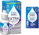 TheraTears Extra Dry Eye Therapy Lubrifiant gouttes pour les yeux secs, 0,5 fl oz bouteille, 2 Compte(paquet de 1) & Gel liquide gouttes pour les yeux lubrifiants de nuit pour les yeux secs, flacons à usage unique, 30 Compte