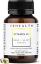 JSHealth Vitamine D3 1000iu Supplément pour une fonction musculaire saine, la santé des os et du coeur et le soutien immunitaire