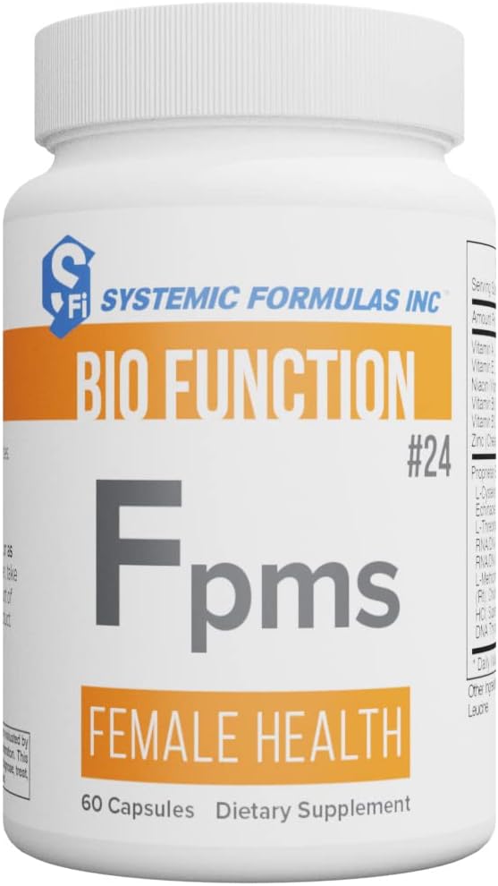 Formules systémiques Bio Fonction FPMs Santé féminine - 60 Capsules. Supplément SPM Supplément SPM Vitamines pour SPM Suppléments Vitamines pour femmes Supplément de soutien SPM pour les femmes Période Vitamine