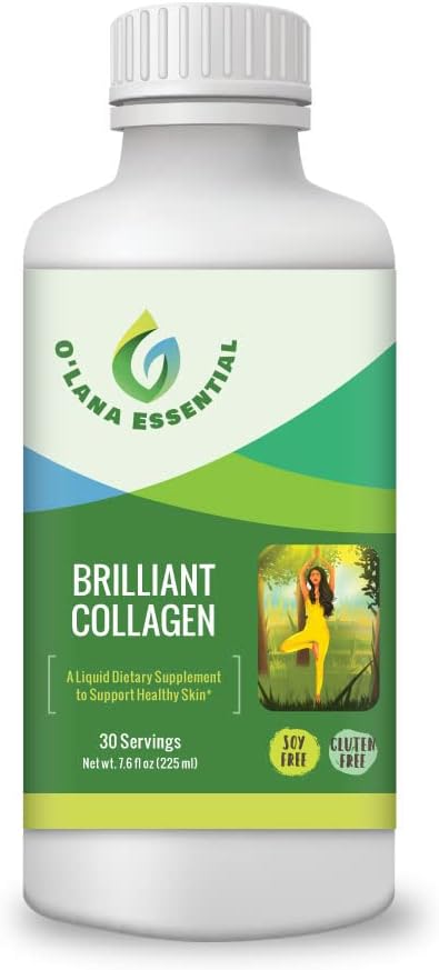 Supplément de collagène liquide marin -1,000mg Morikol Tripeptide Marine Collagène Plus 1,000mg Biotine Acide hyaluronique Vitamine C Nails de peau sains Soutien des articulations GMP Certifié sans gluten et sans soja