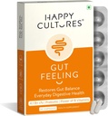 Happy Cultures Gut Feeling Supplément de digestion Mélange unique de probiotiques pour la santé quotidienne digestive B-Vitamines Gut Supplément de santé pour Bloating, IBS, Digestion testé cliniquement - 30 gélules