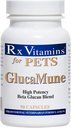 Rx Vitamines GlucaMune - Supplément de soutien pour chiens et chats avec bêta-glucane - Vitamines quotidiennes pour chats à l'intérieur - Aide pour les soins des plaies félines et canines, Santé Gut - 90ct