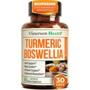 Boswellia Serrata Supplément curcuma pour le soutien conjoint et équilibre d'inflammation – Supplément boswellia curcuma avec gingembre et extrait de poivre noir pour absorption accrue – non-OGM - 60 capsules