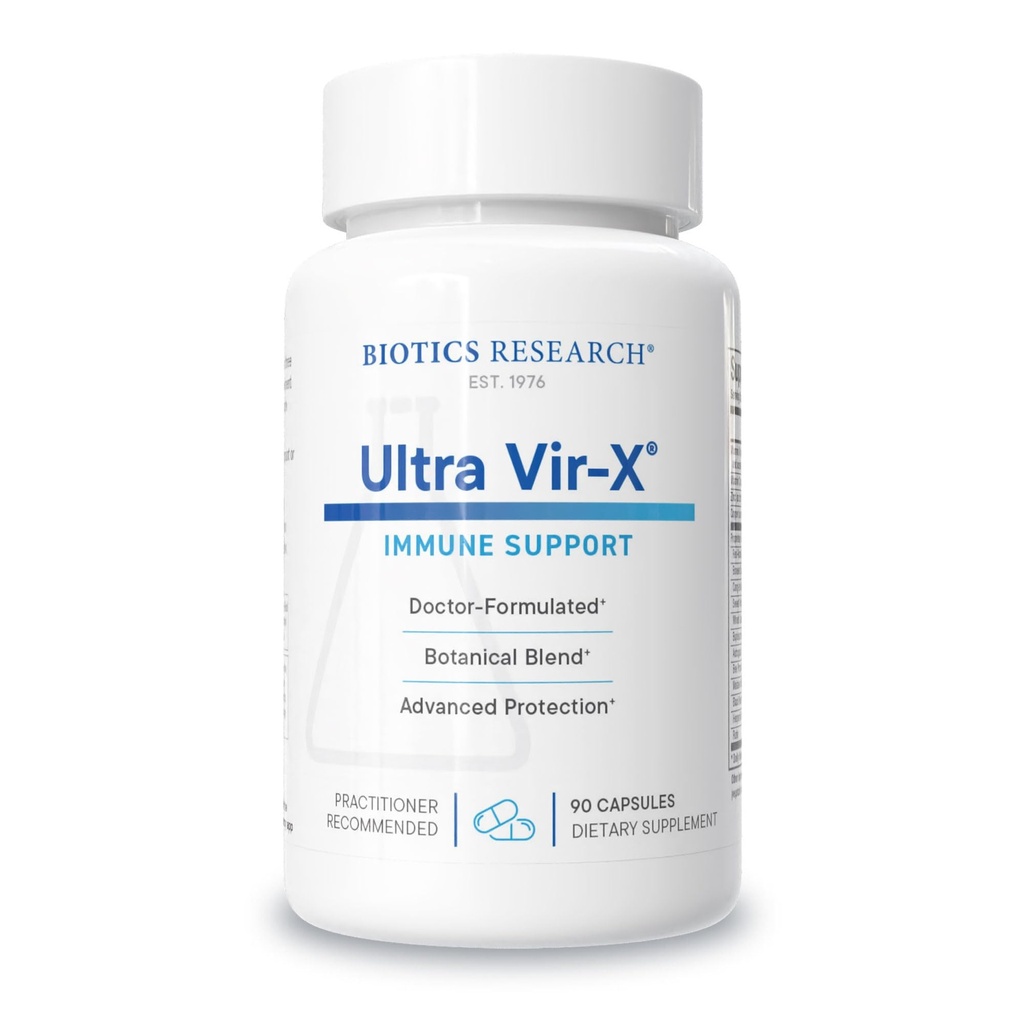 BIOTICS RESEARCH UltraVir-X - Best Immune Support Supplement, Vitamin C, Zinc, Maitake Mushroom, Astragalus, High Flavonoid Content, Supports Healthy Pathways for Adults - 90 Capsules