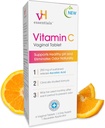 vH essentiels Vitamine C Comprimé vaginal - Suppositoire de l'acide borique Alternative - soutient pH sain et élimine l'odeur vaginale naturellement, suppositoires pour la santé vaginale 6 Compte, 1 Applicateur