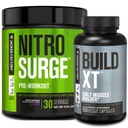 Jacked Factory Nitrosurge Pré-entraînement dans le raisin et construire XT Muscle Building Bundle pour les hommes et les femmes