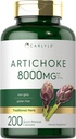 Capsules d'extrait d'artichaut de Carlyle 8000mg. 200 Count.