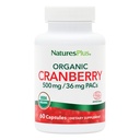 NaturesPlus Canneberge biologique 500 mg - 60 capsules - aide à promouvoir le trac urinaire sain - USDA certifié biologique, végétalien, sans gluten, non-OGM - 30 portions