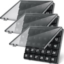 Bokon 3 Pcs Monthly Pill Organizer - Boîte de médecine de 30 jours, 4 semaines Conteneur de stockage, Une fois par jour Distributeur de médicaments pour les voyages, Noir