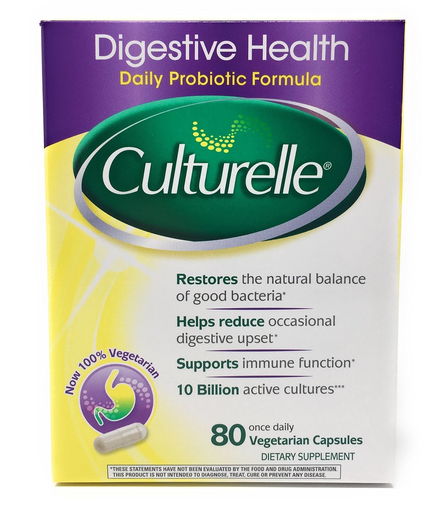 Culturelle Digestive Health Probiotic - 2 boîtes, 80 capsules