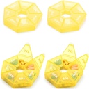 Organisateur hebdomadaire Grande boîte à pilules de 7 jours Organisateur Daily Medicine Case for Vitamine Fish Oil Pills Suppléments Arthrite Friendly