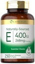 Caryle Vitamine E 400 UI Softgels (en anglais seulement) 250 Count (en anglais seulement) Source naturelle Non-OGM et sans gluten
