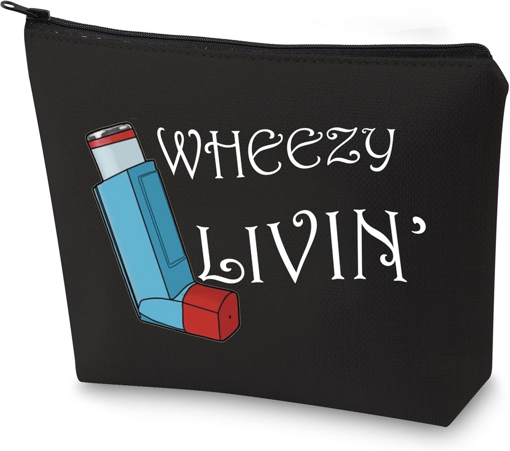 G2TUP Inhalateur d'asthme Cadeau Asthme Inhalateur Sac de médecine Wheezy Livin