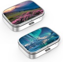 Pill Box 2 Compartiment petit cas de pilule, Portable pour Pocket ou Purse Pill Organizer Porte-conteneur de pilule pour tenir les vitamines, médicaments, huile de poisson et suppléments(2PCS)