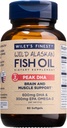 Wiley's Finest Wild Alaskan Fish Oil Peak DHA - 900mg EPA and DHA Omega-3s - 60 Softgels (30 Servings)