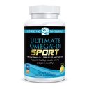 Nordic Naturals Ultimate Omega-D3 Sport, Citron - 60 gels souples - 1480 mg Omega-3 + 1000 UI Vitamine D3 - NSF Certified - Supporte Muscle, Bones, Focus & Endurance - 30 portions
