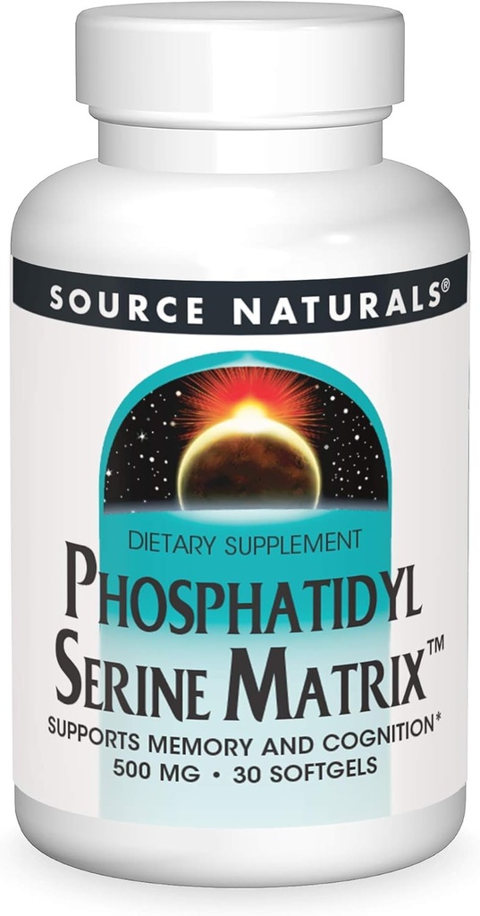 Source Naturelles Phosphatidyl Serine Matrice 500 mg - 30 Softgels
