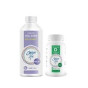 CARSON LIFE - Collagène liquide avec vitamine C 1 bouteille, 16 oz ensemble avec supplément vitamine D 1 bouteille, 10 000 UI, 60 comprimés pour muscles forts, os, dents, anti-vieillissement, peau de cheveux et ongles