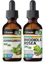 BIO KRAUTER Ashwagandha Teinture 2 Fl. Oz. & Rhodiola Rosea Teinture 2 Fl. Oz.