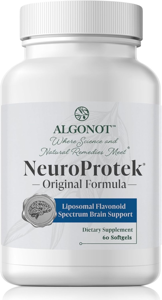 NeuroProtek® – Les seuls produits de lutéoline liposomique utilisant l'huile de pomace d'olive. Un complément alimentaire unique, breveté et tout naturel dans un gel souple qui peut favoriser l'harmonie entre le corps et l'esprit. (1)