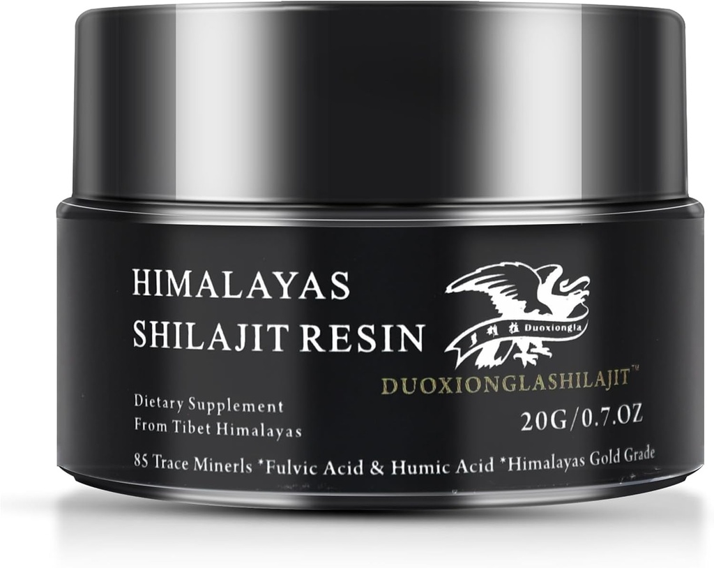 Résine Himalayas Shilajit - Pure Golden Grade de 100 % naturelle avec 85+ Trace Minerals.