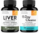 Sandhu's Liver Renew Cleanse Detox Support & 15 Day Gut Cleanse Support Supplément diététique pour les femmes et les hommes