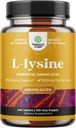 Natures Craft L Lysine 1000mg par portion Suppléments nutritionnels - Acides aminés essentiels L-lysine pour la santé des yeux Soins des lèvres Soutien des os Système immunitaire Croissance musculaire et collagène végétarien 240 Comprimés