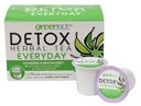 thé à base de plantes vert Detox tasses de service unique pour tous les jours - Suppléments nettoyants et revitalisants du corps - 10 tasses (3-grammes de service/coup)