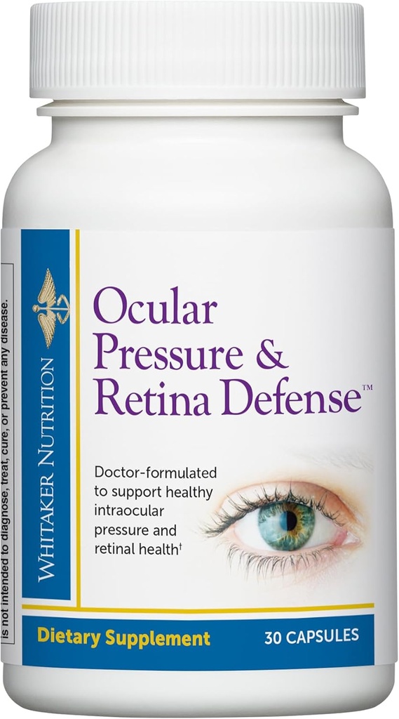 Dr Whitaker Ocular Pressure & Retina Defense Supplément pour soutenir les niveaux de pression intraoculaire sains, la circulation et le tissu oculaire (30 capsules)
