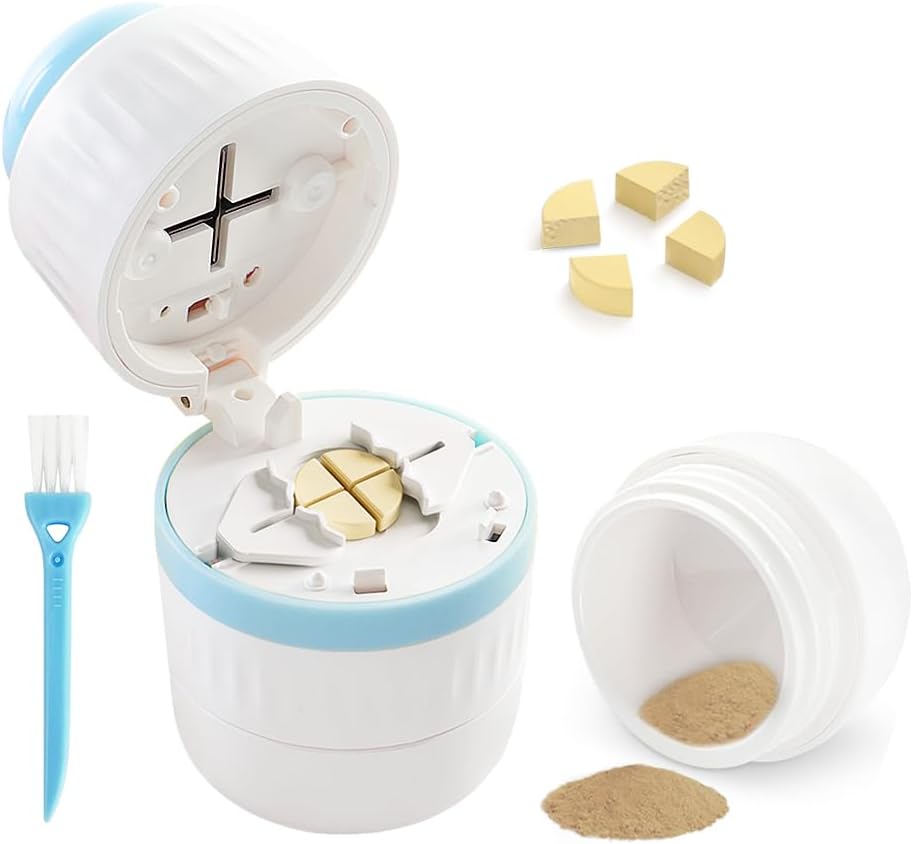 Pill Cutter - Pill Splitter with Stainless Steel Blade for Cutting Small Pills or Large Pills in Half or Quarter, Suitable for Cuting Vitamins, Tablets