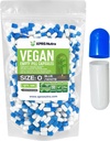 XPRS Nutra Size 0 Empty Capsules - 500 Count Empty Vegan Capsules - Vegetarian Pills - DIY Vegetable Capsule Filling - Veggie Pill Caps for Do-It-Yourself Supplements (Blue/White)