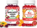 Lunakai USA Made Shilajit & B12 Extra Strength Gummies Bundle – Énergie, Focus et Wellness Daily – Vegan & Delicious
