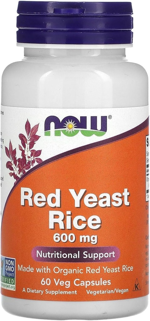 Nourritures Riz de levure rouge, 600 mg, 60 capsules de légumes