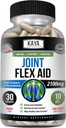 Kaya Naturals Mobility Flex Aid - Supplément de soutien à la mobilité pour les hommes et les femmes - Capsules curcuma avec sulfate de glucosamine - pour le soutien au genou et la santé de la mobilité - 30 Compte