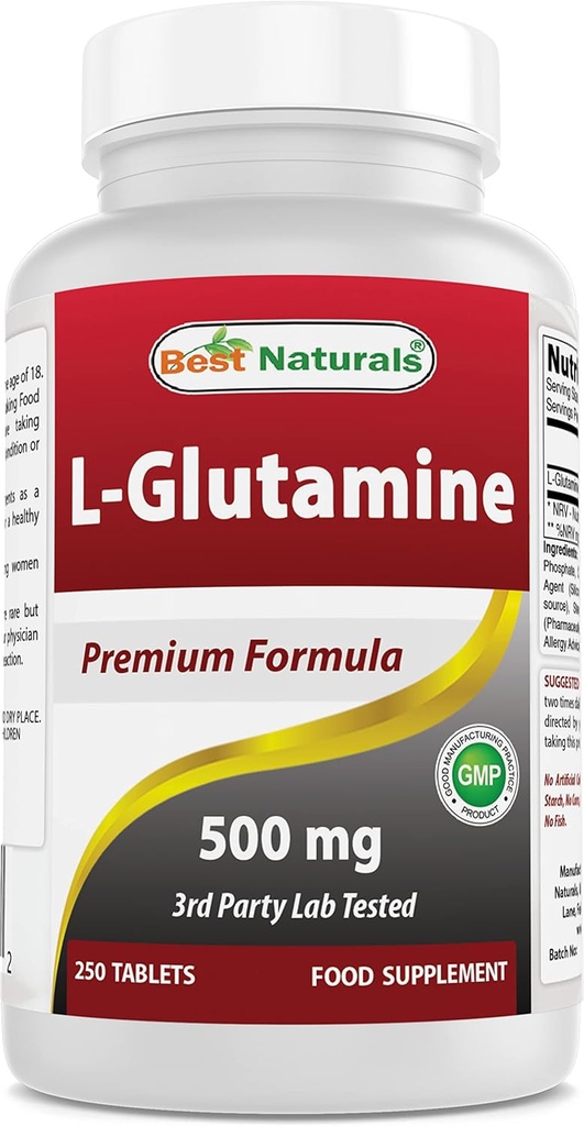 Meilleurs naturels L-glutamine 500 mg 250 comprimés