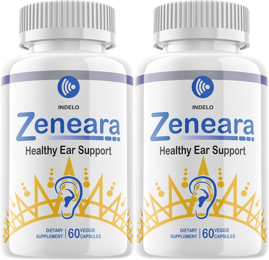 Zeneara Healthy Ear Support Supplément, Zeneara Ear Ringing Relief, traitement Zeneara Tinnitus, gélules Zeneara de résistance maximale, Zeneara pour le soutien auditif (2 pack - 120 capsules)